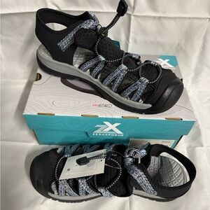 ZeroXposur Black and Gray Women's Sandals